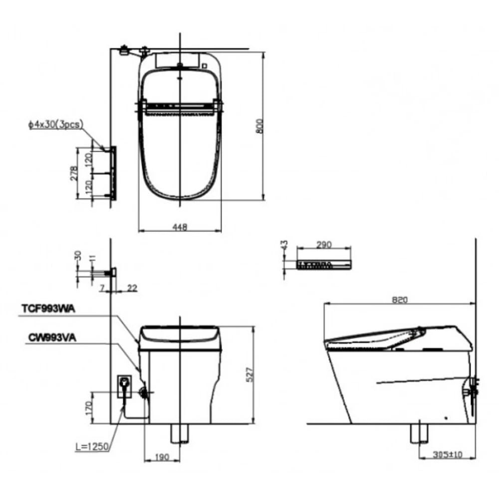 Ảnh Bồn cầu thông minh TOTO CW993VA/TCF993WA/T53P100VR 2