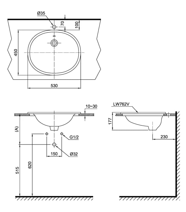 Ảnh Chậu rửa đặt bàn TOTO L762 2