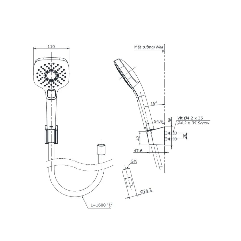 Ảnh Sen tắm nóng lạnh TOTO TBG11302VA/TBW02006V 3