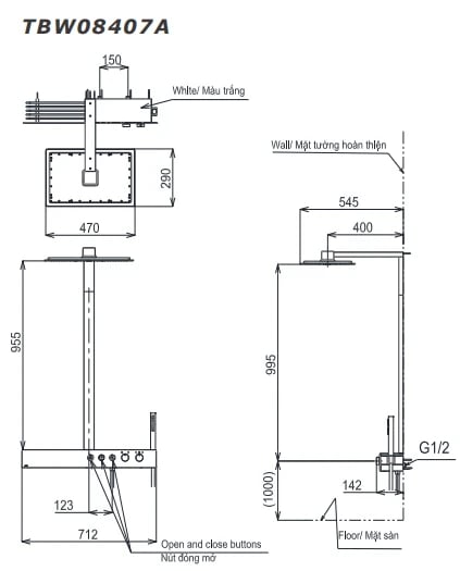 Ảnh Sen tắm cây TOTO TBW08407A 2