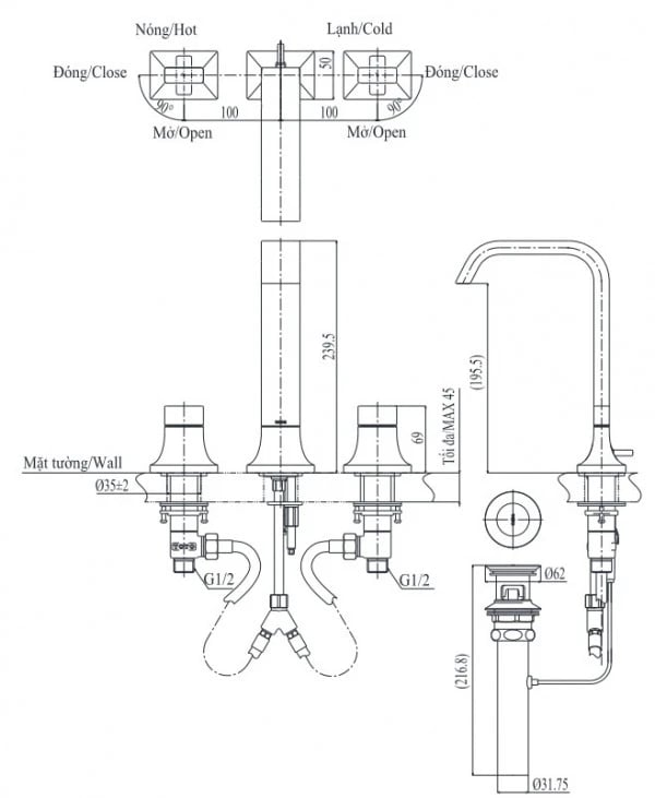Ảnh Vòi chậu TOTO TLG08201B 2