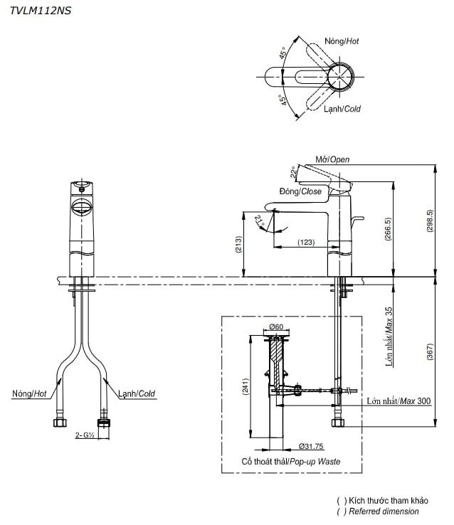 Ảnh Vòi chậu TOTO TVLM112NS 2