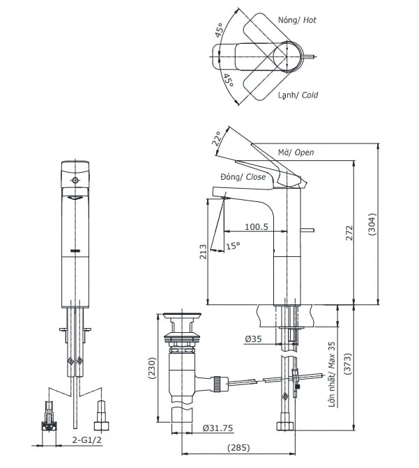 Ảnh Vòi chậu TOTO TTLR302FV-1R 2