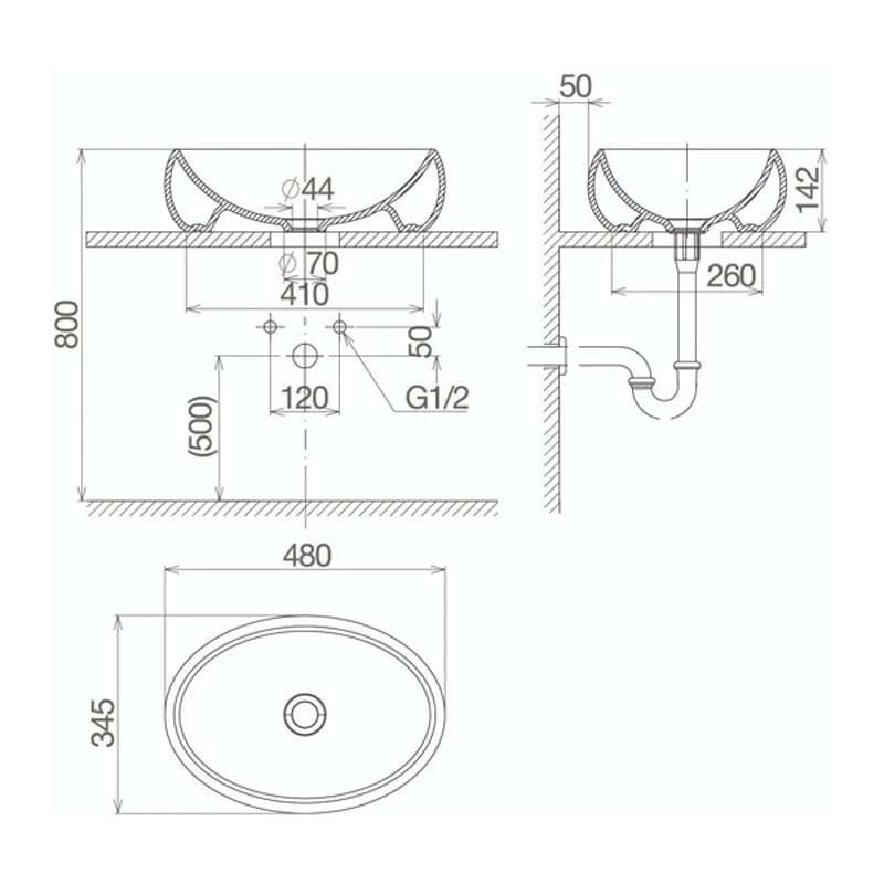 Ảnh Chậu rửa bàn đá Viglacera CD30 6