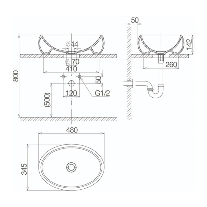 Ảnh Chậu rửa bàn đá Viglacera CD30 2