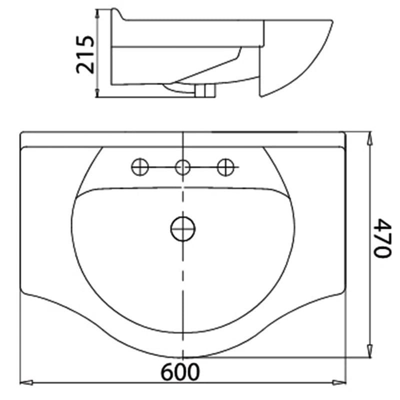 Ảnh Chậu rửa treo tường Viglacera VU6 2
