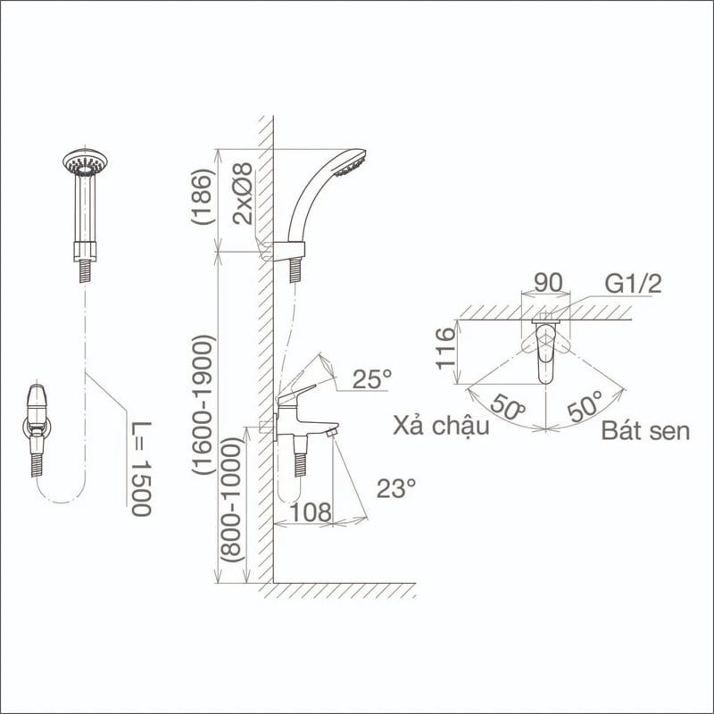 Ảnh Sen tắm lạnh Viglacera VG503 7