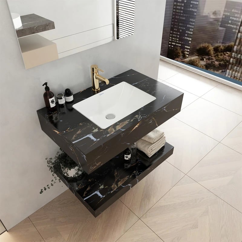 Ảnh Chậu bàn đá 2 tầng Viglacera VI12-9GP01 2