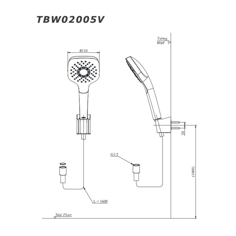 Ảnh Sen tắm nóng lạnh TOTO TBS01302V/TBW02005V 2
