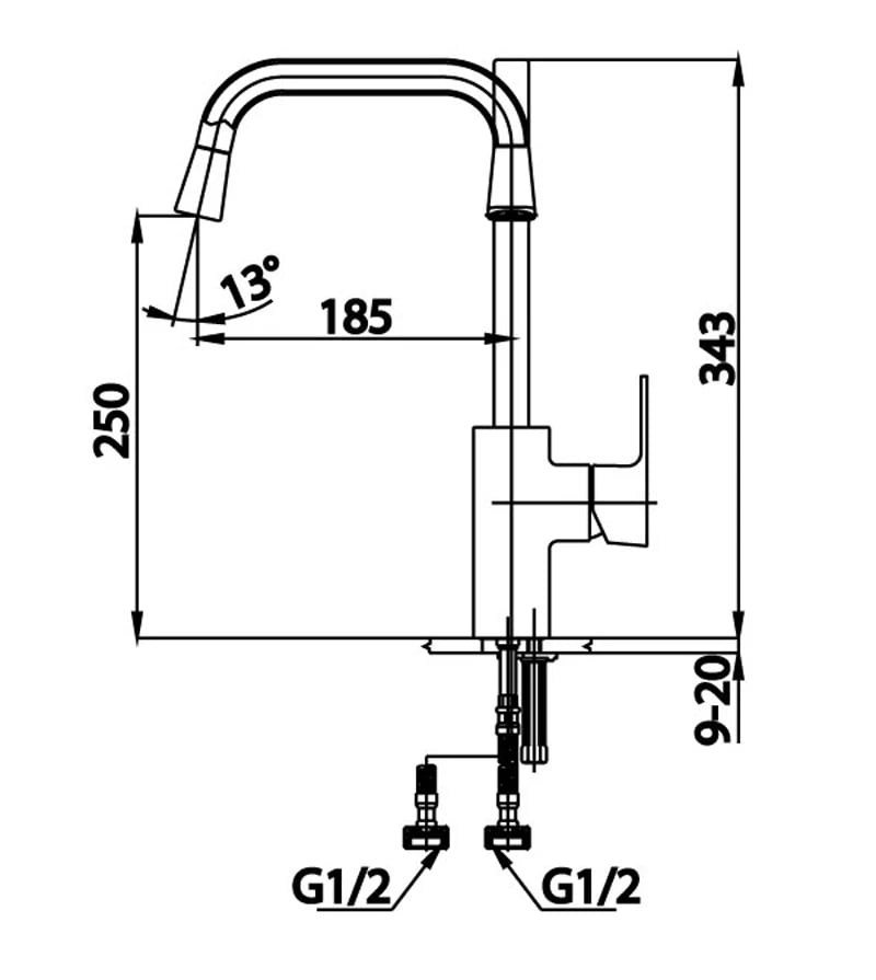 Ảnh Vòi rửa bát Cotto CT2203A 2