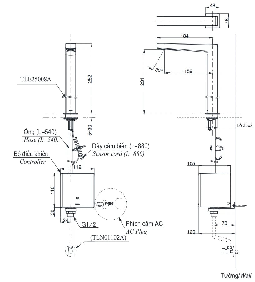 Ảnh Vòi cảm ứng tự động TOTO TLE25008V 2
