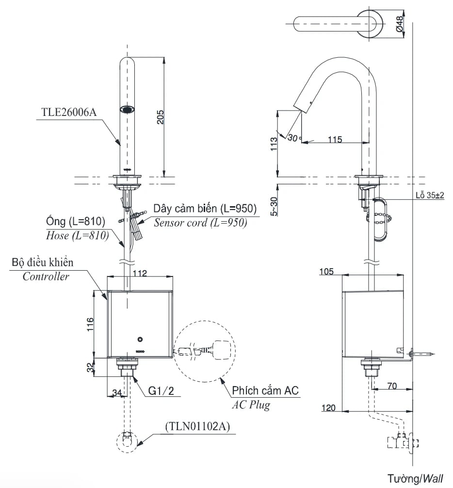 Ảnh Vòi cảm ứng tự động TOTO TLE26007V 2