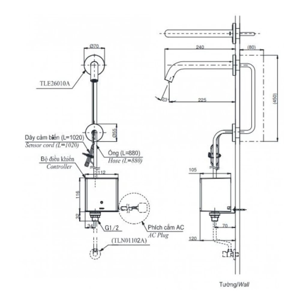 Ảnh Vòi cảm ứng tự động TOTO TLE26010V 2