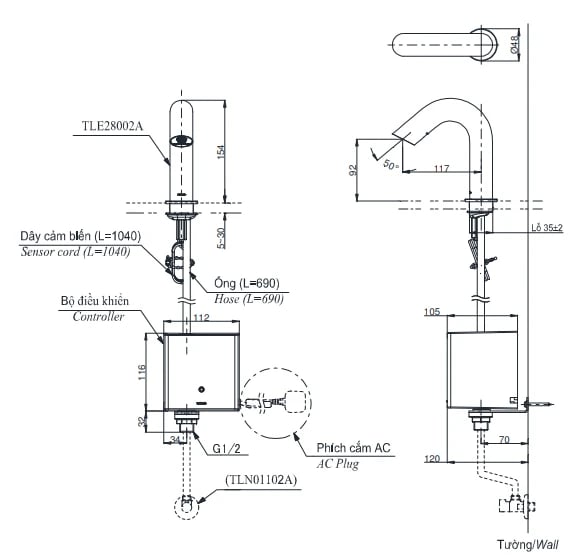 Ảnh Vòi chậu cảm ứng TOTO TLE28002A 2