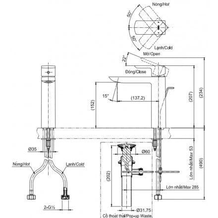 Ảnh Vòi chậu TOTO TLG02304V 2