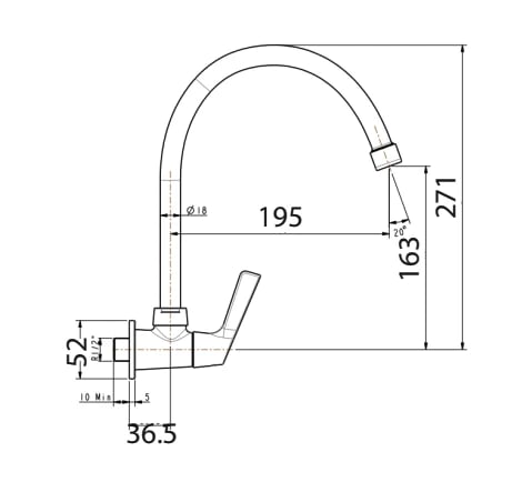 Ảnh Vòi bếp American Standard WF-T607 2
