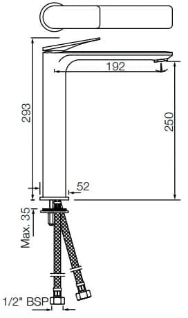 Ảnh Vòi chậu nóng lạnh Jaquar LAG-BLM-91005BWFV 2