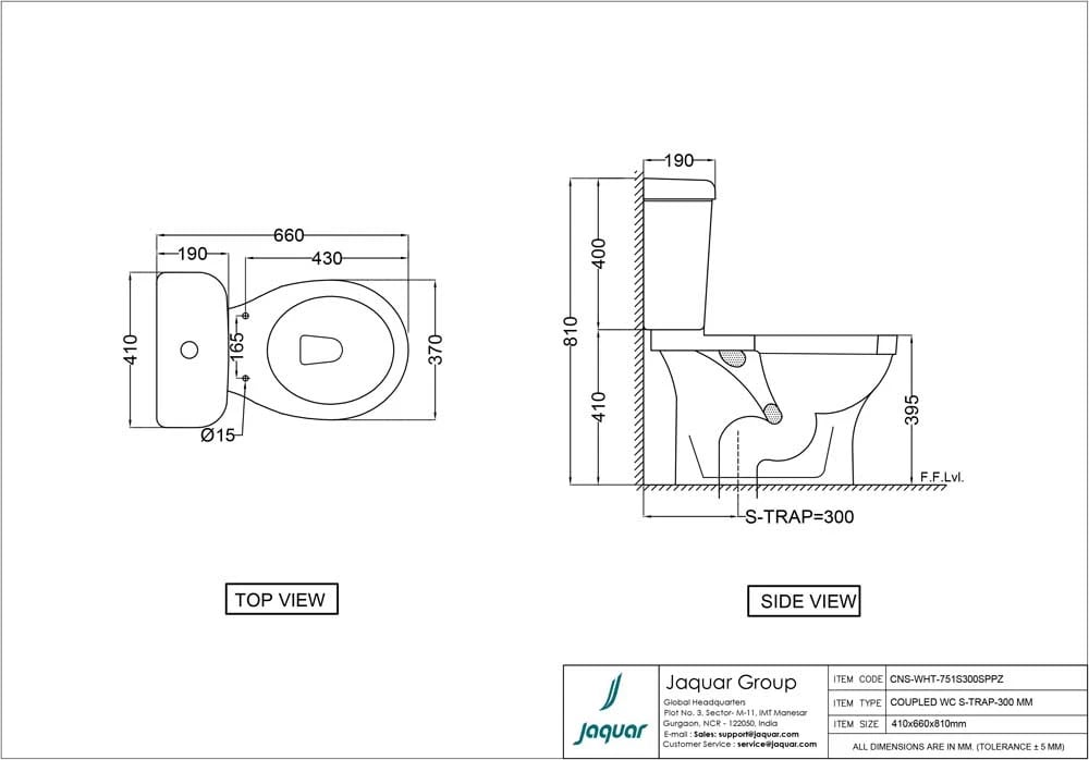 Ảnh Bồn cầu 2 khối Jaquar CNS-WHT-751S300SPPZV 2