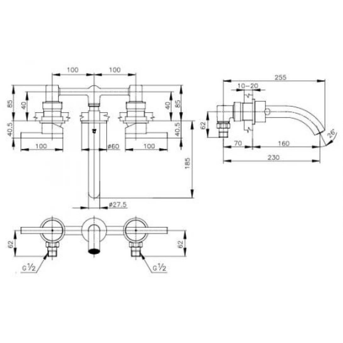 Ảnh Vòi chậu nóng lạnh COTTO CPF203A#GR2 2