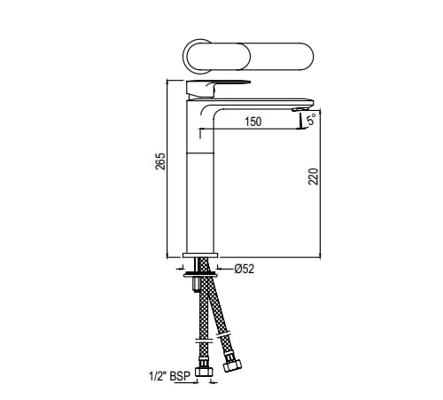 Ảnh Vòi chậu nóng lạnh Jaquar OPP-SSF-15005BPMV 2