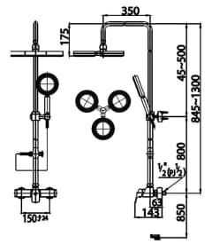 Ảnh Sen tắm cây COTTO CT2071W 2