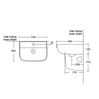 Ảnh Chậu rửa chân lửng Cotto C014/C420 2