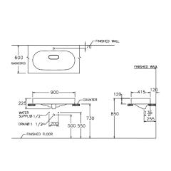 Ảnh Chậu rửa dương bàn Cotto C002517 2