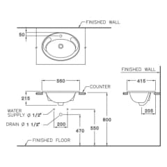 Ảnh Chậu rửa đặt bàn Cotto C007 2