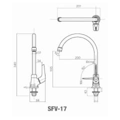 Ảnh Vòi rửa bát Inax SFV-17 2