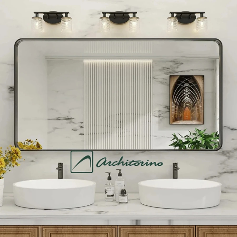 Gương Phòng Tắm Khung Mạ PVD Treo Tường Cao Cấp Archi AIĐ14080