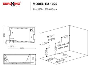 Ảnh Bồn tắm massage EUROKING EU-102S 2 Bửng 2