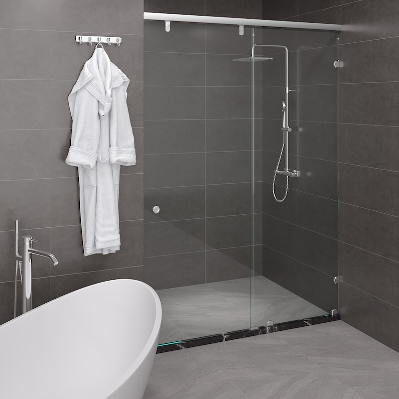 Vách kính nhà tắm màu Crom Belli BLP-1x2TCV2