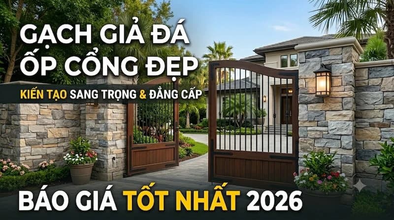 GẠCH GIẢ ĐÁ ỐP CỔNG ĐẸP, BÁO GIÁ TỐT NHẤT 2026