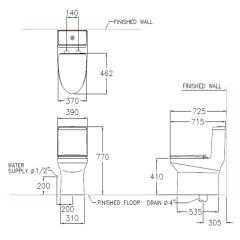 Ảnh Bồn cầu 1 khối Cotto C11000OS 2