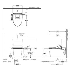 Ảnh Bồn cầu nắp điện tử Cotto C167507(CV3) 3