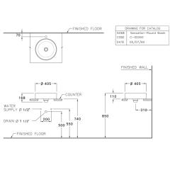 Ảnh Chậu rửa dương bàn Cotto C00340 MIR 2