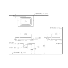 Ảnh Chậu rửa dương bàn Cotto C00342 MBK 2