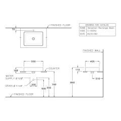 Ảnh Chậu rửa dương bàn Cotto C003427 2