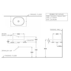 Ảnh Chậu rửa dương bàn Cotto C00343 MSL 2