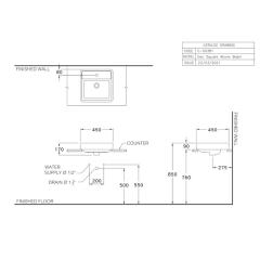 Ảnh Chậu rửa dương bàn Cotto C003817 WH 2