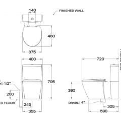 Ảnh Bồn cầu 2 khối COTTO C12017 2