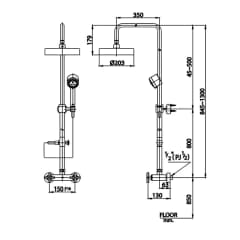 Ảnh Sen tắm cây COTTO CT276C16WS 2