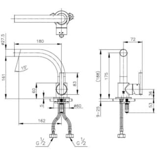 Ảnh Vòi chậu nóng lạnh COTTO CPF200A#GR2 2