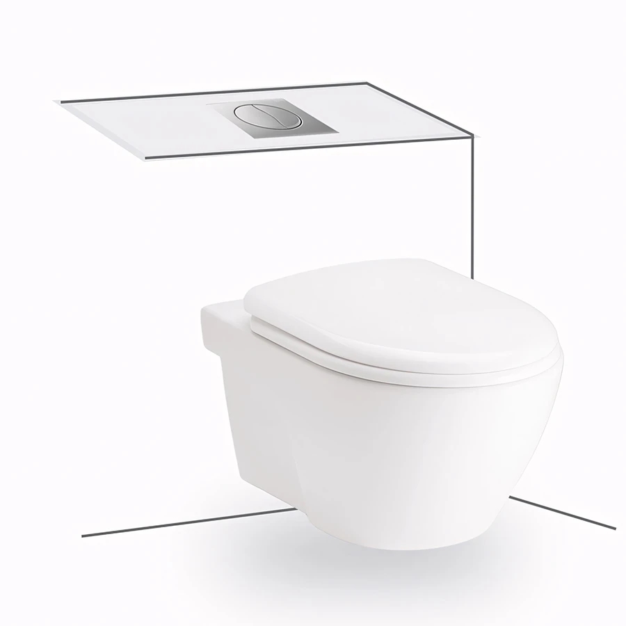 Bồn cầu âm tường Cotto SC198517(T)