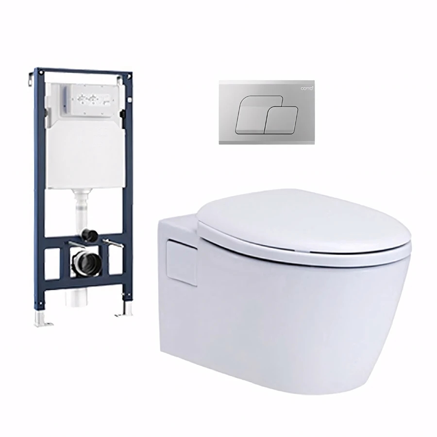 Bồn cầu âm tường Cotto SC1986(F)+C962100+C942100