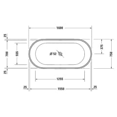 Ảnh Bồn tắm đặt sàn Duravit 700629000000060 2
