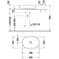 Ảnh Chậu rửa đặt bàn Duravit 0379600000 2