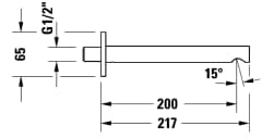 Ảnh Vòi bồn tắm Duravit CE5240010C46 2