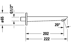 Ảnh Vòi bồn tắm Duravit WA5240010A04 2