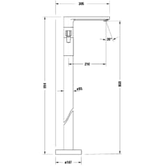 Ảnh Vòi bồn tắm đặt sàn Duravit DE5250000010 2